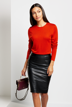 Load image into Gallery viewer, Morpho Vegan Leather Skirt - Black