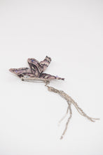 Load image into Gallery viewer, Purple Butterfly Brooch with Tassel