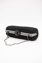 Load image into Gallery viewer, Black Crystal Mesh Clutch