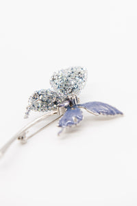 Lavender Butterfly Brooch