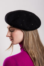Load image into Gallery viewer, Black Wool Beret