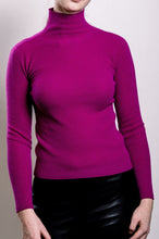 Load image into Gallery viewer, Cashmere Turtle Neck Sweater - Fuchsia