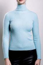 Load image into Gallery viewer, Cashmere Turtle Neck Sweater - Sky Blue