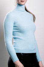 Load image into Gallery viewer, Cashmere Turtle Neck Sweater - Sky Blue