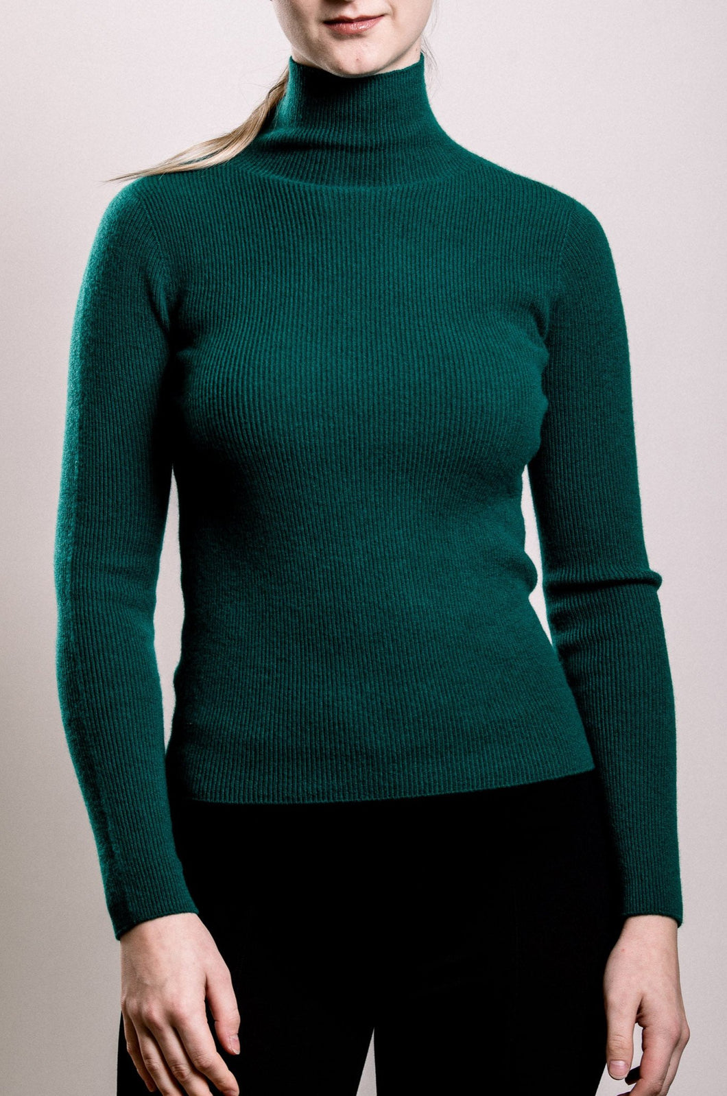 Cashmere Turtle Neck Sweater - Jade