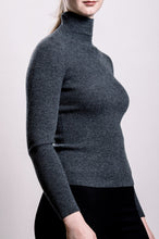 Load image into Gallery viewer, Cashmere Turtle Neck Sweater - Slate