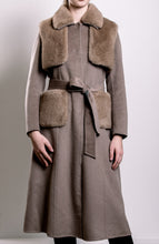 Load image into Gallery viewer, Demi-Couture Fur Trim Overcoat
