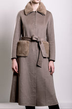 Load image into Gallery viewer, Demi-Couture Fur Trim Overcoat