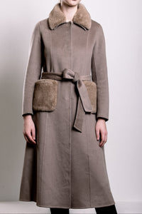 Demi-Couture Fur Trim Overcoat