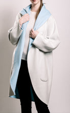 Load image into Gallery viewer, Demi-Couture Wool Belted Overcoat - Sky/Cream