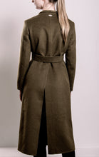 Load image into Gallery viewer, Demi-Couture Wool &amp; Silk Overcoat - Olive
