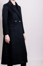 Load image into Gallery viewer, Demi-Couture Cashmere Double Breasted Overcoat - Black