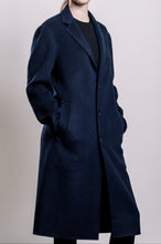 Load image into Gallery viewer, Demi-Couture Wool &amp; Silk Overcoat -  Dark Navy