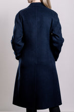 Load image into Gallery viewer, Demi-Couture Wool &amp; Silk Overcoat -  Dark Navy