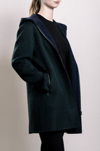 Load image into Gallery viewer, Demi-Couture Hooded Coat - Forest Green