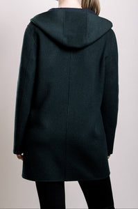 Demi-Couture Hooded Coat - Forest Green