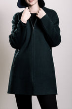 Load image into Gallery viewer, Demi-Couture Hooded Coat - Forest Green