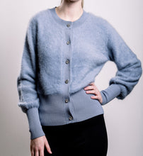 Load image into Gallery viewer, Cashmere &amp; Fox Cardigan - Seattle Sky