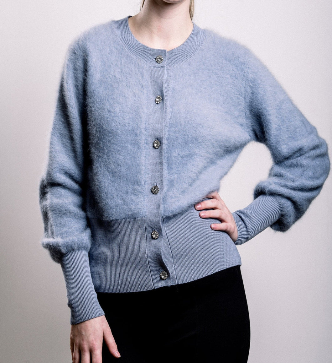 Cashmere & Fox Cardigan - Seattle Sky