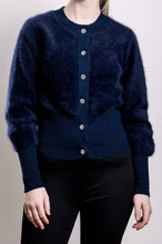 Load image into Gallery viewer, Cashmere &amp; Fox Cardigan - Navy