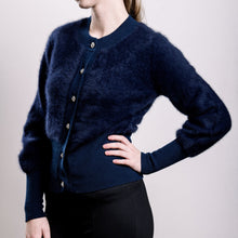 Load image into Gallery viewer, Cashmere &amp; Fox Cardigan - Navy