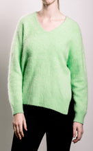 Load image into Gallery viewer, Plush V-neck Sweater - Apple Green - SOLD OUT