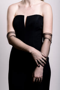 Sheer Opera Gloves - Black