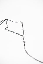 Load image into Gallery viewer, Hand set high quality CZ marquise lariat necklace with gun metal finish