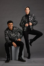 Load image into Gallery viewer, Men&#39;s Dazzling Crystal Bomber Jacket