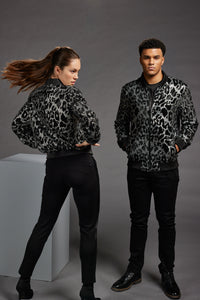 Men's Dazzling Crystal Bomber Jacket
