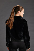 Load image into Gallery viewer, Shearling Bomber Jacket - Black