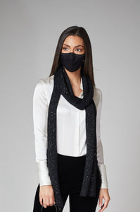 Black Sequined Scarf