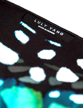 Load image into Gallery viewer, Luly Yang Signature Blue Monarch Silk Scarf