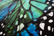 Load image into Gallery viewer, Luly Yang Signature Blue Monarch Silk Scarf