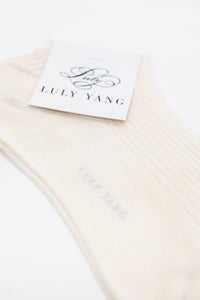 Womens Short Dress Socks - Ivory