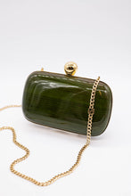 Load image into Gallery viewer, &#39;Olivine&#39; Lacquered Leather Clutch