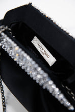 Load image into Gallery viewer, Black Satin Clutch