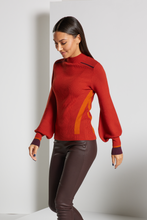 Load image into Gallery viewer, Pathway Ribbed Mock Neck Sweater - Burnt Orange