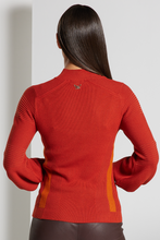 Load image into Gallery viewer, Pathway Ribbed Mock Neck Sweater - Burnt Orange