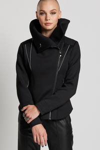 Zoom Bonded Knit Jacket - Black