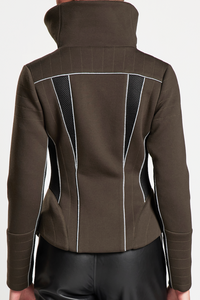 Zoom Bonded Knit Jacket - Olivine