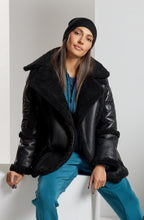 Load image into Gallery viewer, Urban Mixed Media Shearling Parka - Black