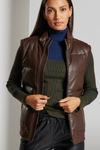 Load image into Gallery viewer, Leather Down Vest