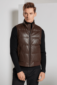 Leather Down Vest