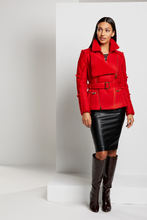 Load image into Gallery viewer, ONE OF A KIND: Shearling Biker Jacket