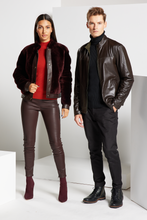 Load image into Gallery viewer, Shearling Bomber Jacket - Raisin